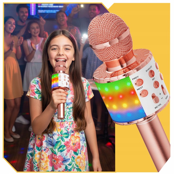 ZESTAW KARAOKE 2 MIKROFONY + GŁOŚNIK BEZPRZEWODOWY BLUETOOTH DLA DZIECI USB EAN (GTIN) 5906700047473